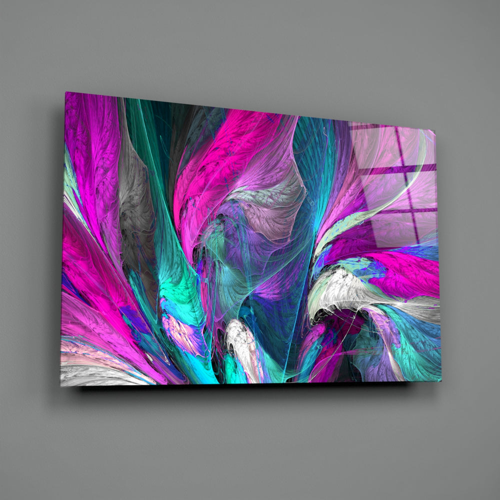 Fractal panel anchoring a master bedroom wall