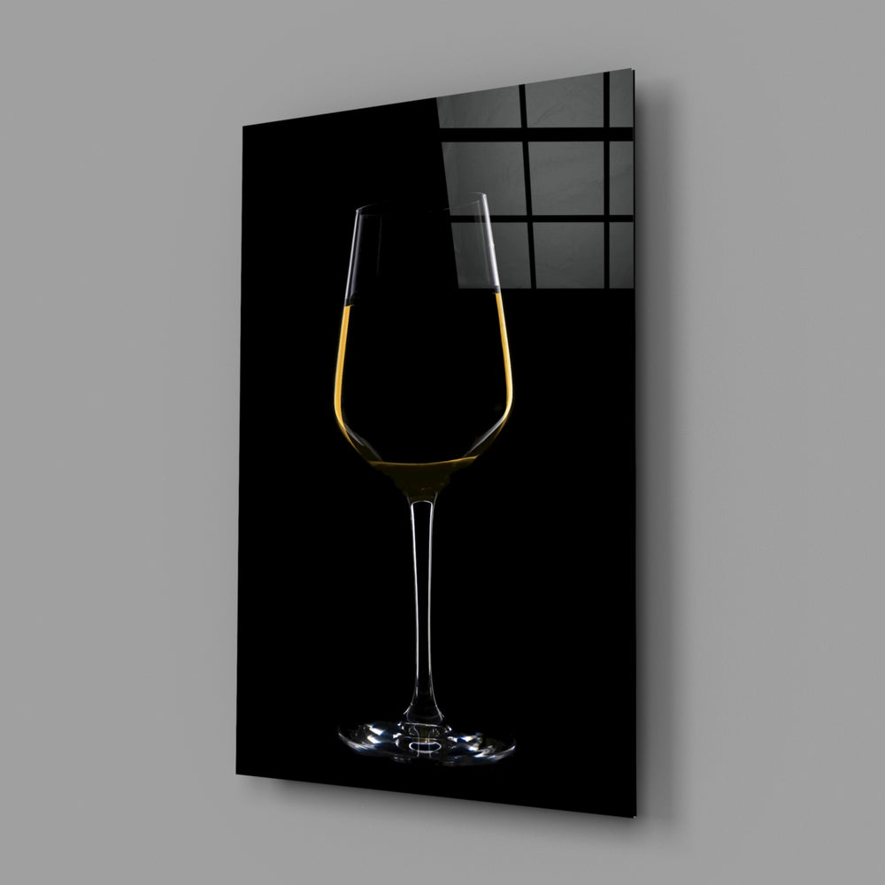 Still-life panel anchoring a high-end bar wall