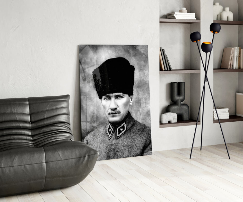 Patriotic glass print bringing archive edge to a hallway