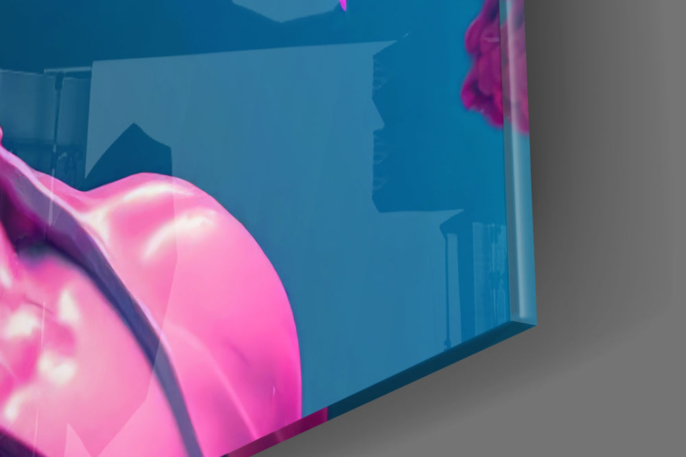 Cinematic artwork in a gaming room interior