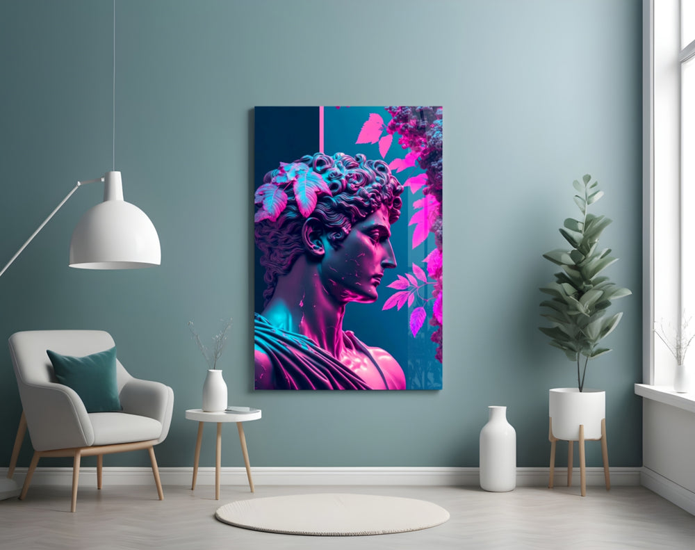 Thinking Sculpture artwork styled in a designer office interior