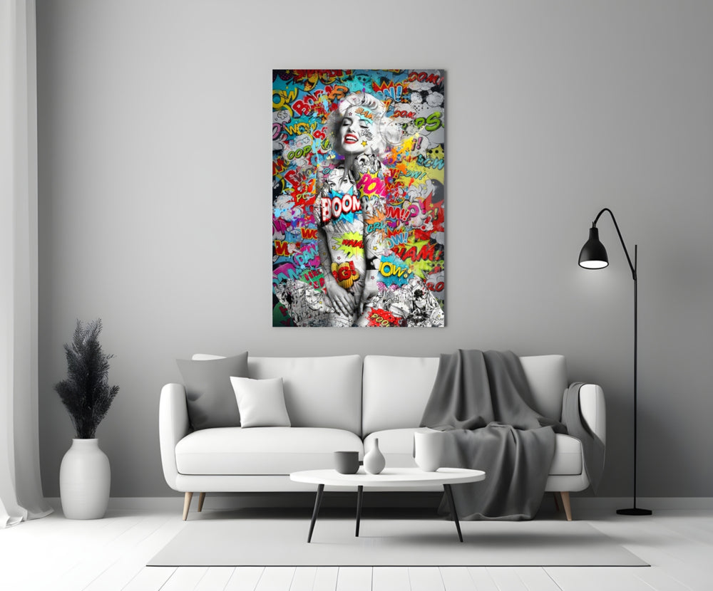 Graffiti Glass Wall Art