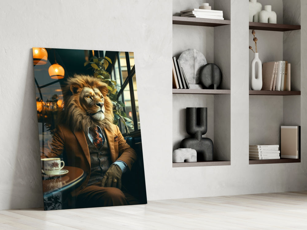 Anthro panel against a warm-cream painted accent wall