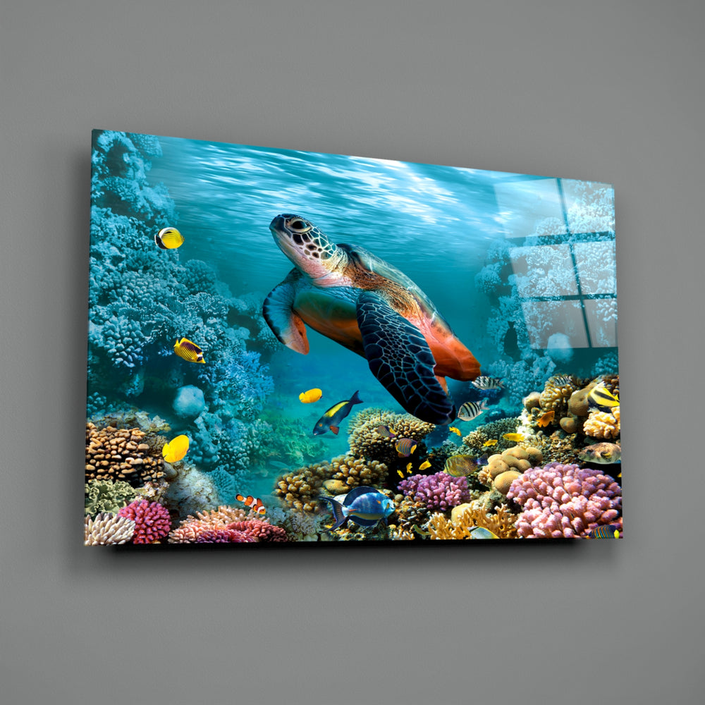 Underwater panel anchoring a creative loft wall
