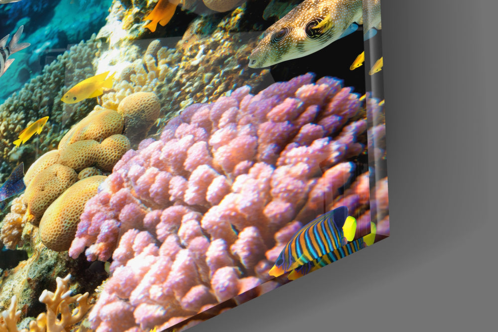 Cinematic artwork in a hospitality lobby interior