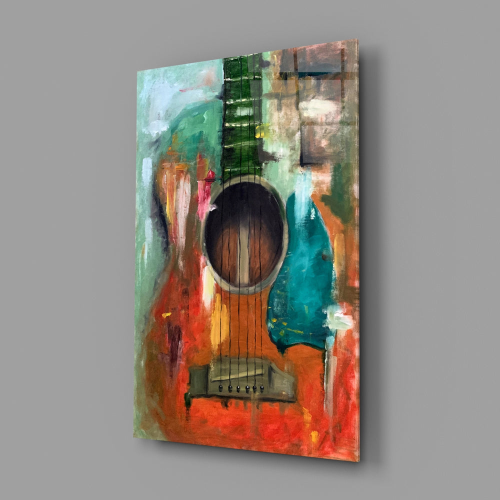 Painterly still-life panel anchoring a creative loft wall