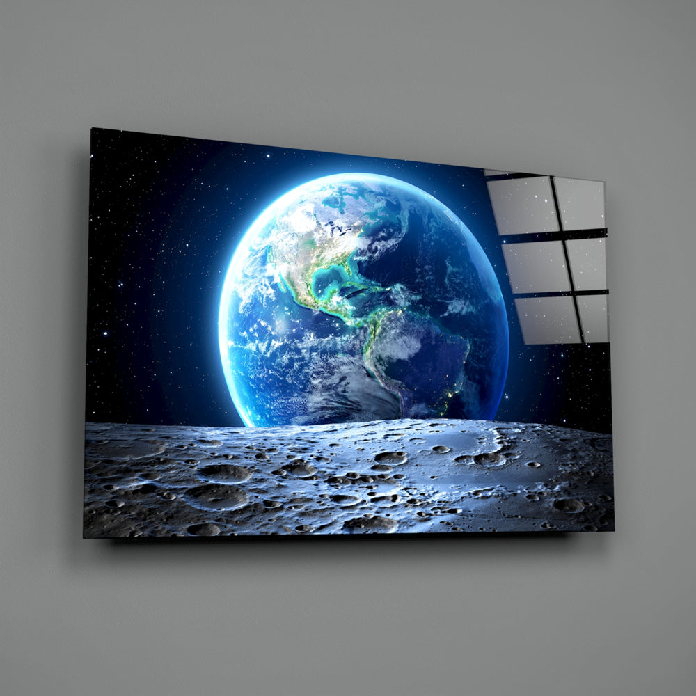 Astronomy panel anchoring a teen's bedroom wall