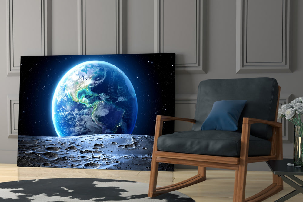 Astronomy yatay panel against a moody dark-painted accent wall
