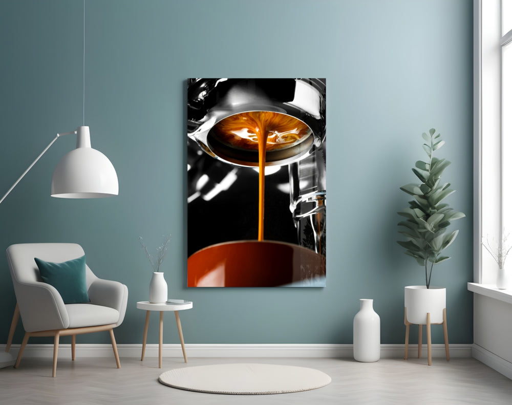 Coffee artwork styled in a creative loft interior