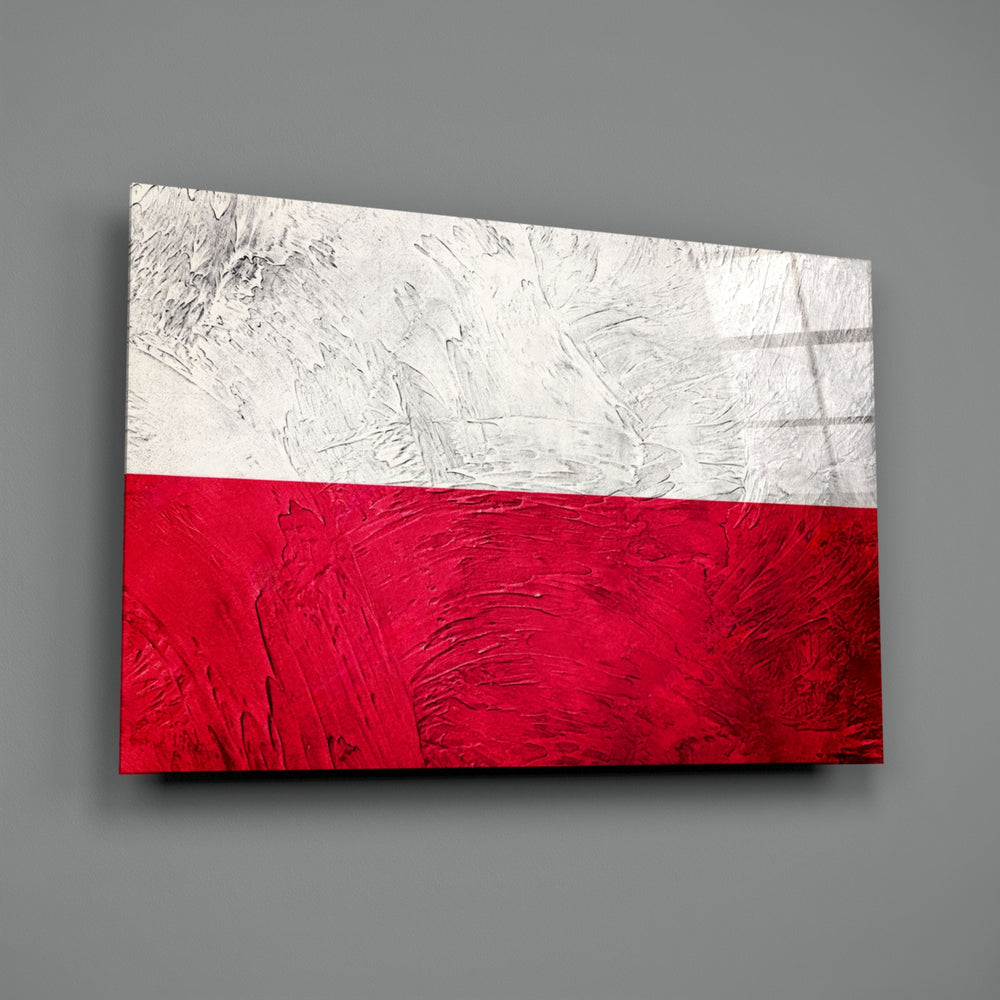 Patriotic panel anchoring a man cave wall