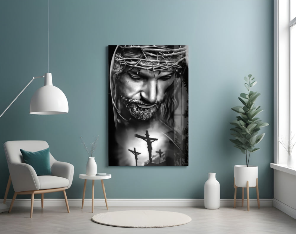 Jesus artwork styled in a creative loft interior
