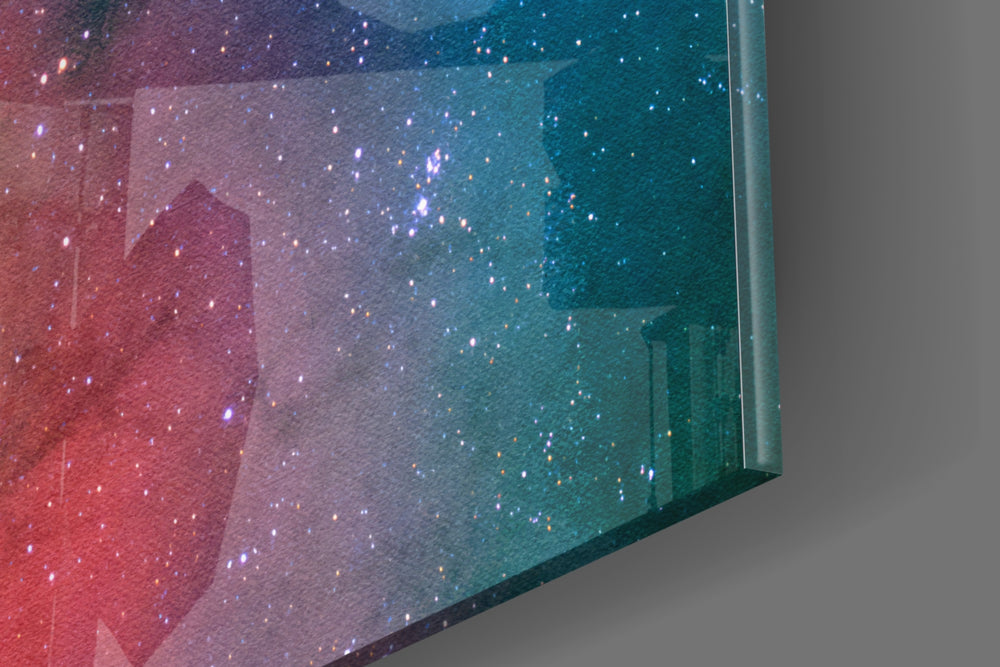 Cinematic artwork in a sacred-leaning living room