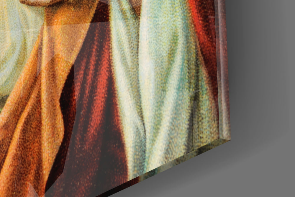 Cinematic artwork in a sacred-leaning living room