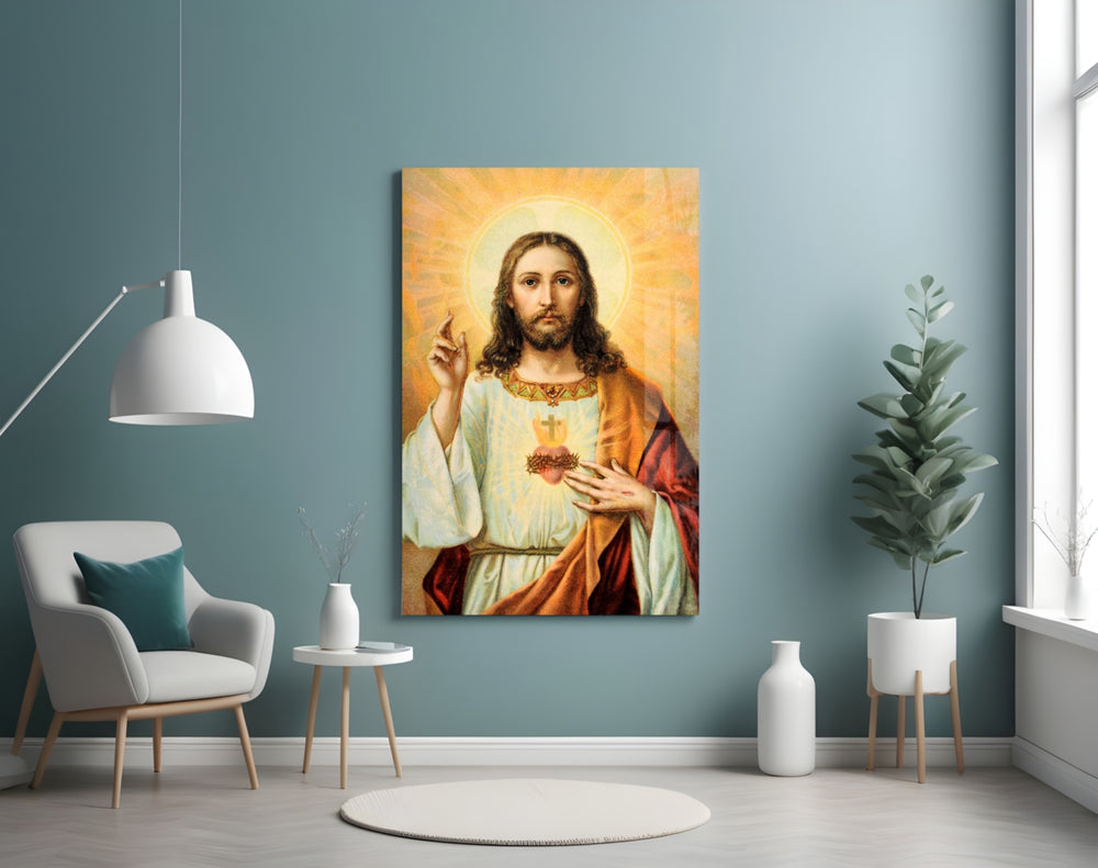 Jesus artwork styled in a creative loft interior