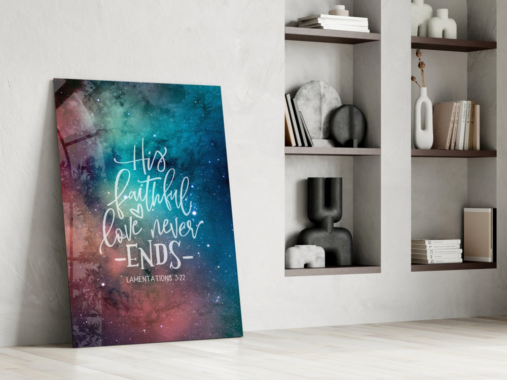 Scripture panel against a moody dark-painted accent wall