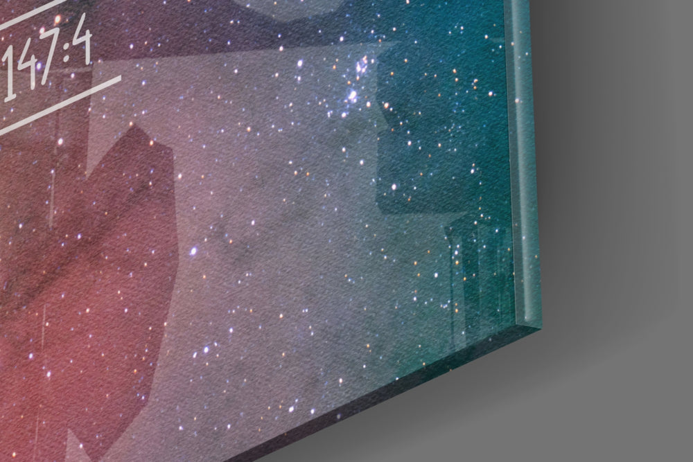 Cinematic artwork in a sacred-leaning living room