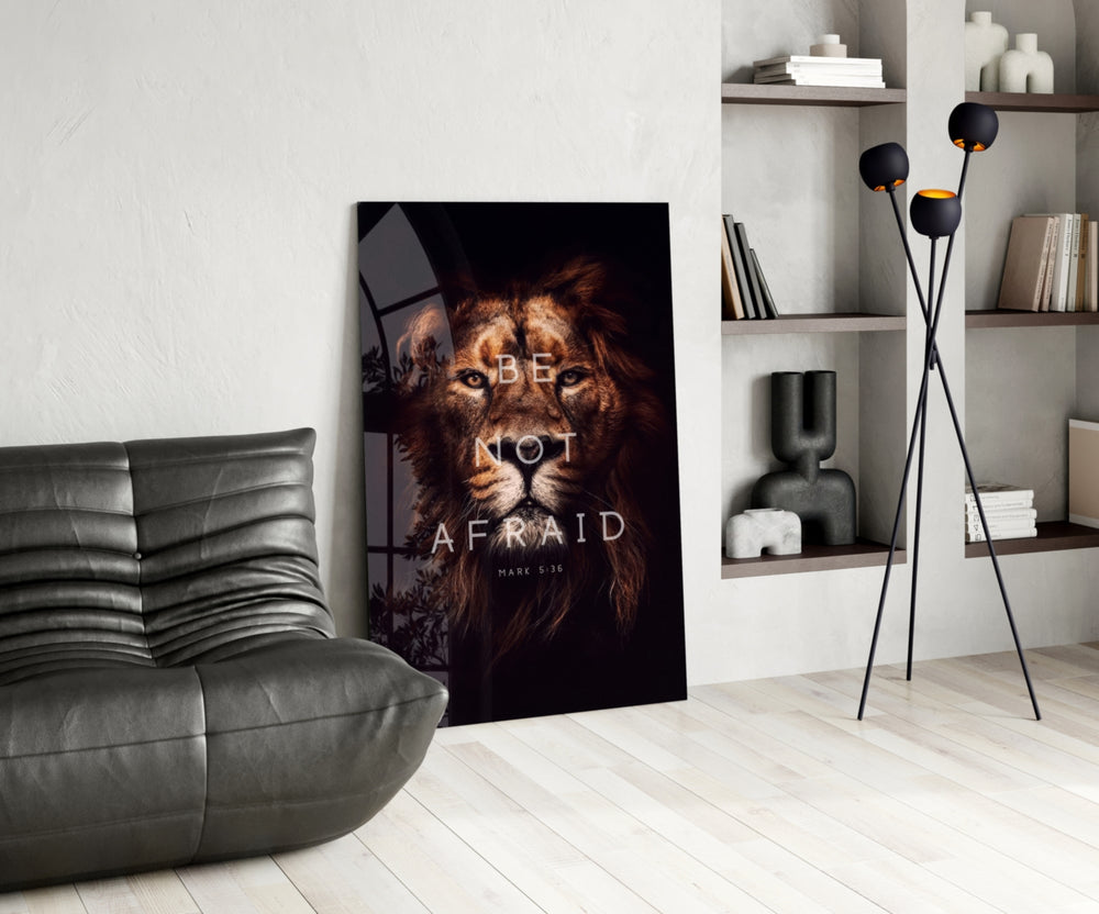 Scripture glass print bringing wildlife edge to a man cave
