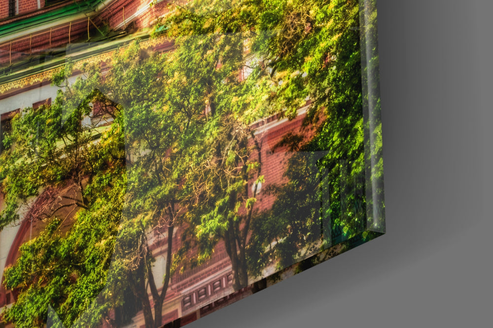 Cinematic artwork in a Russian-heritage living room interior