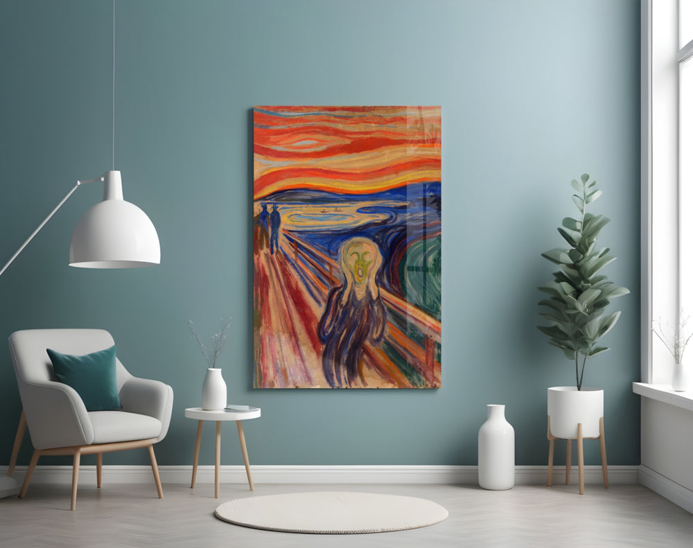 Scream artwork styled in a creative loft interior
