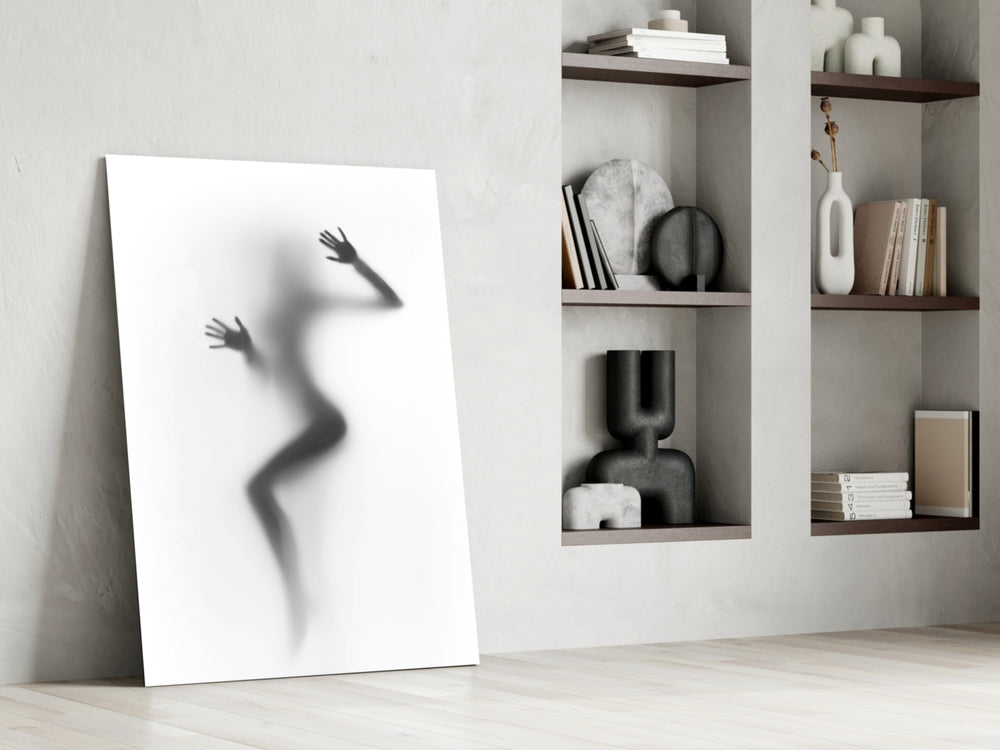 Mood-portrait panel against an ivory-painted accent wall