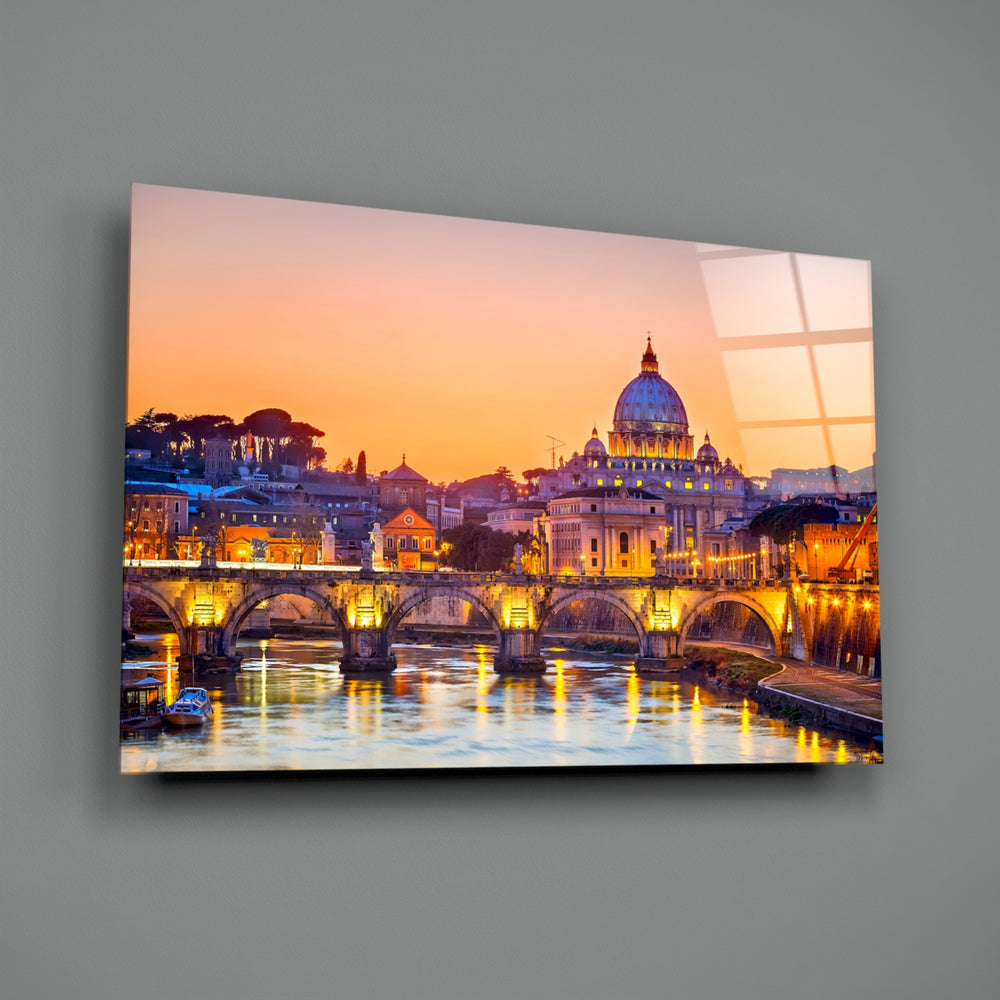 Cityscape panel anchoring a creative loft wall