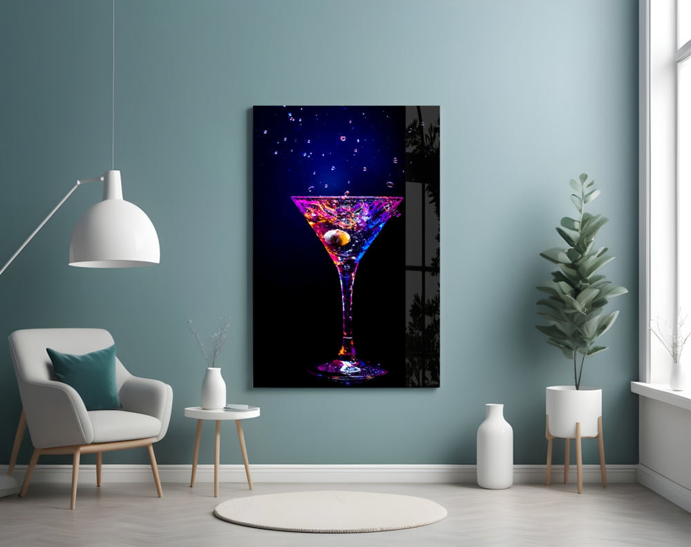 Cocktail artwork styled in a creative loft interior