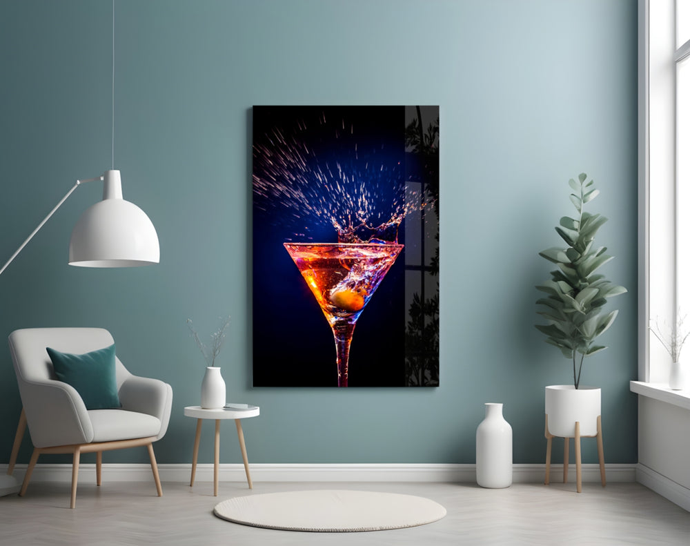 Cocktail artwork styled in a creative loft interior
