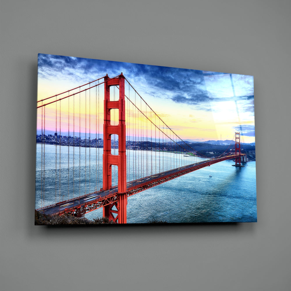 Cityscape panel anchoring a creative loft wall