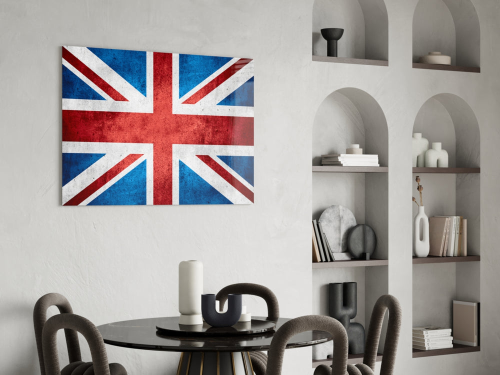 Patriotic glass print bringing British edge to a hallway