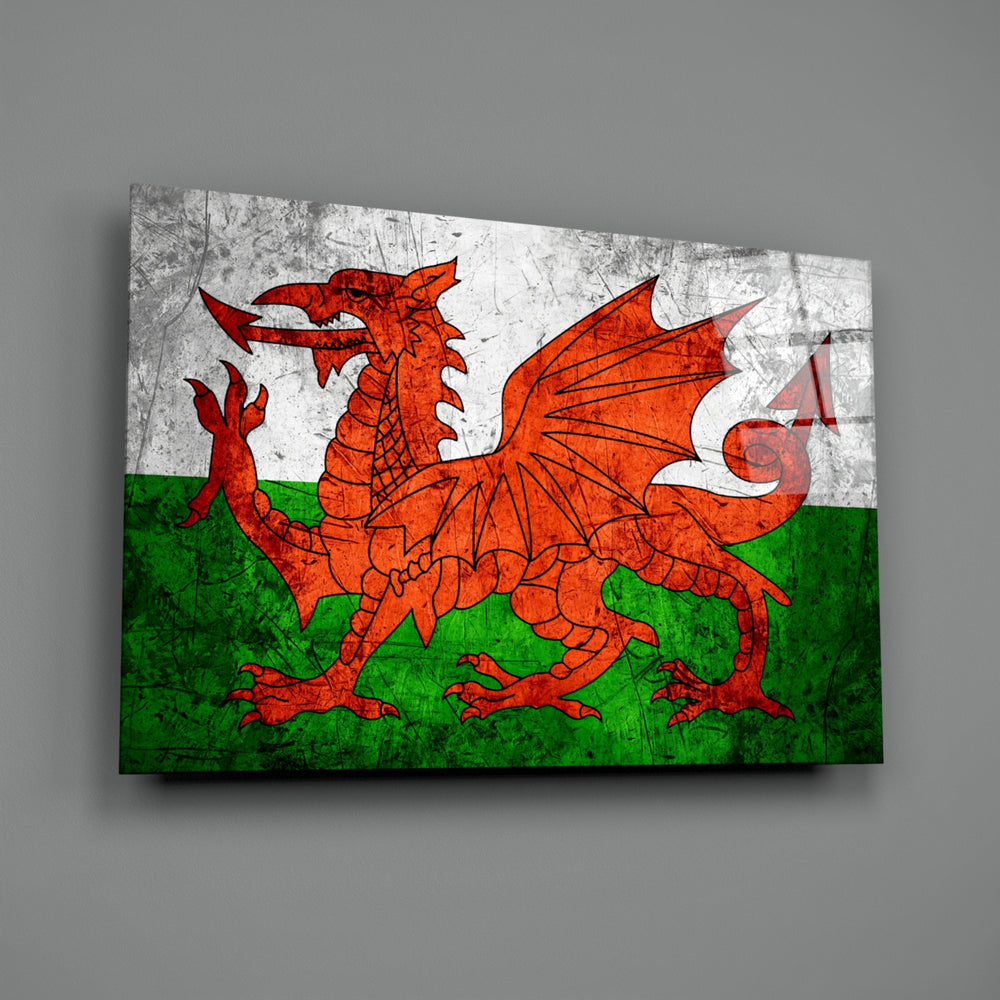 Patriotic panel anchoring a man cave wall