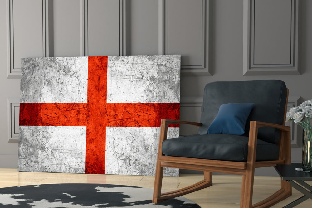 Patriotic yatay panel against an ivory-painted accent wall