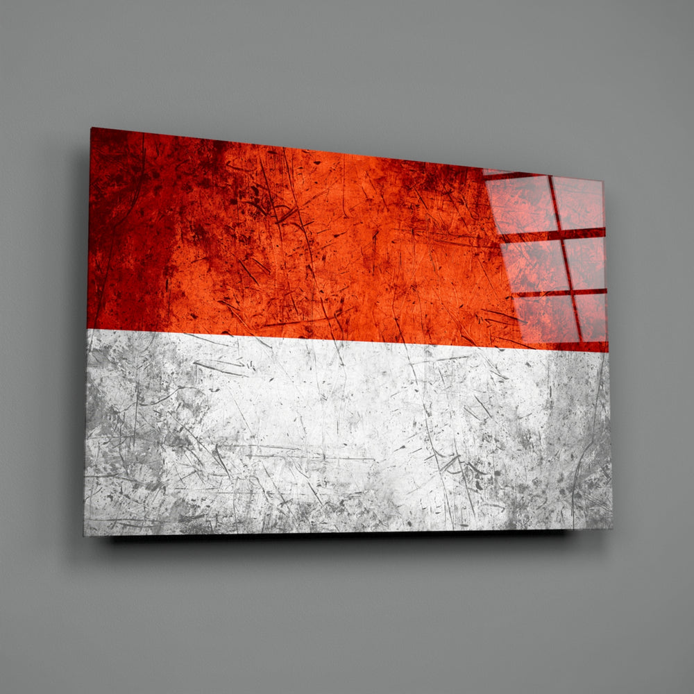 Patriotic panel anchoring a man cave wall