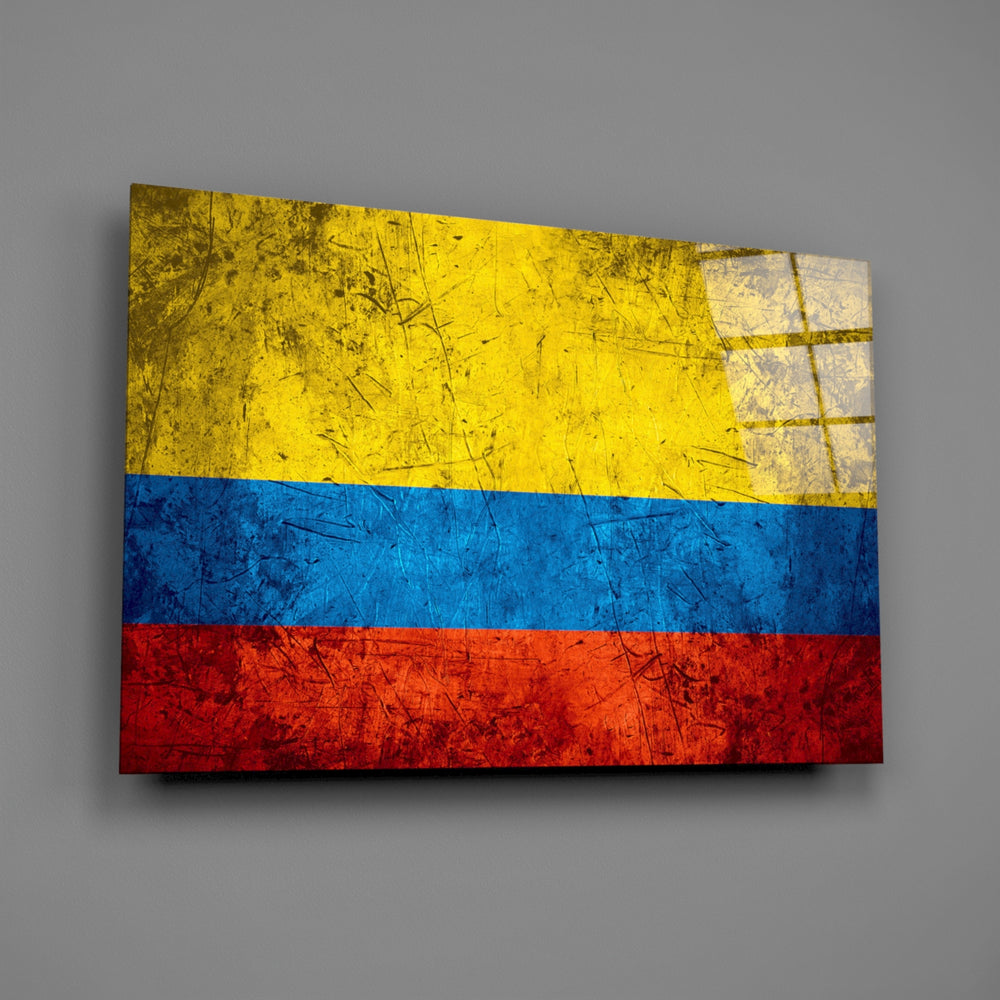 Patriotic panel anchoring a man cave wall