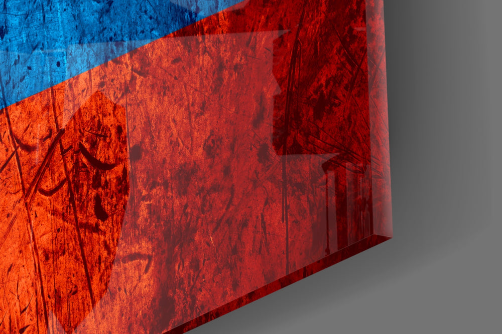 Cinematic artwork in a heritage-themed living room interior