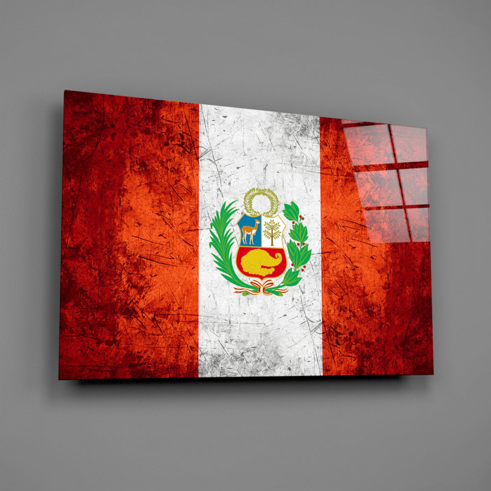 Patriotic panel anchoring a man cave wall