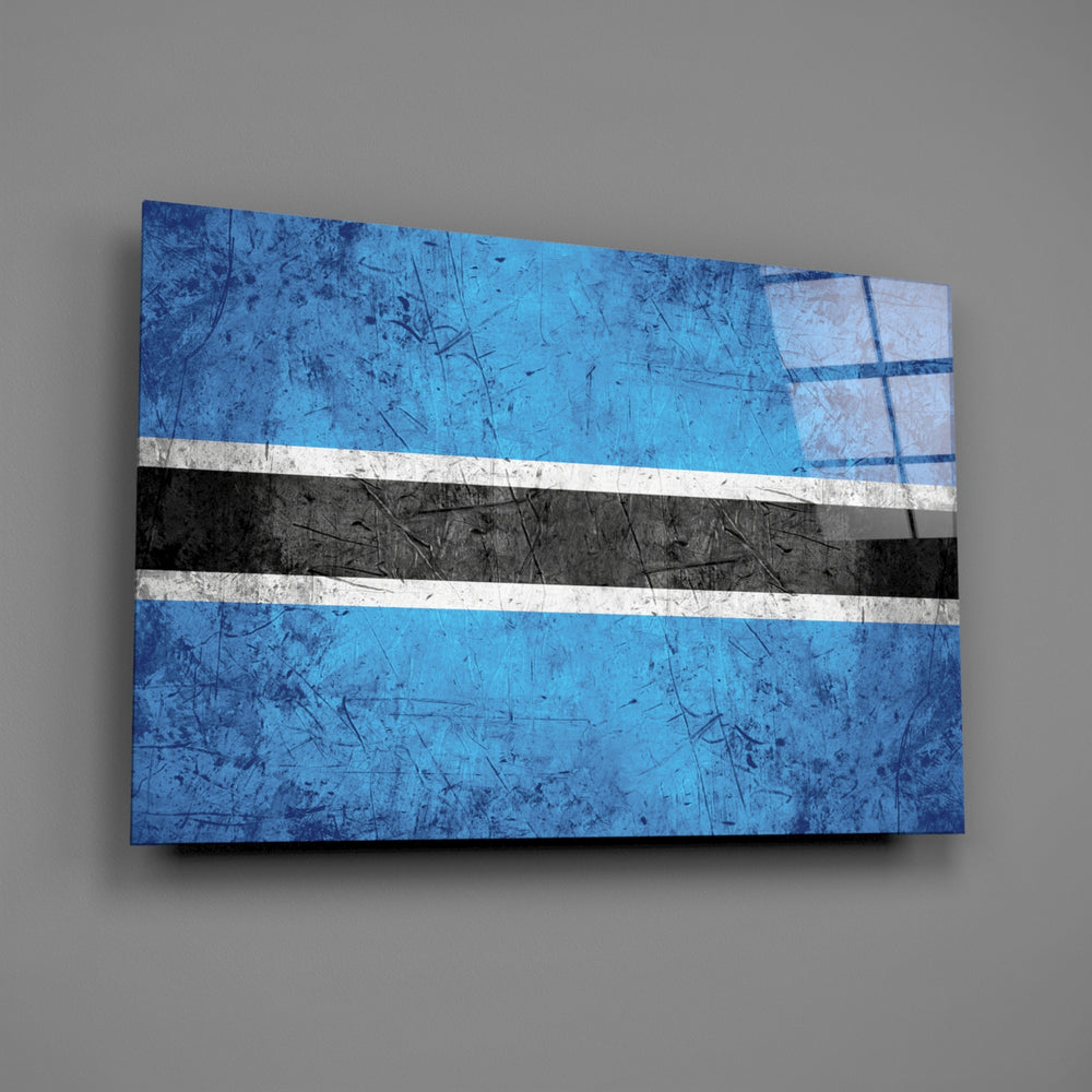 Patriotic panel anchoring a man cave wall