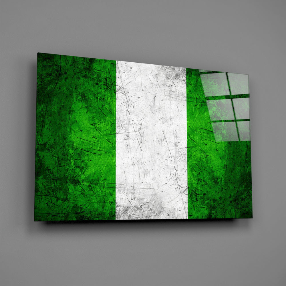 Patriotic panel anchoring a man cave wall