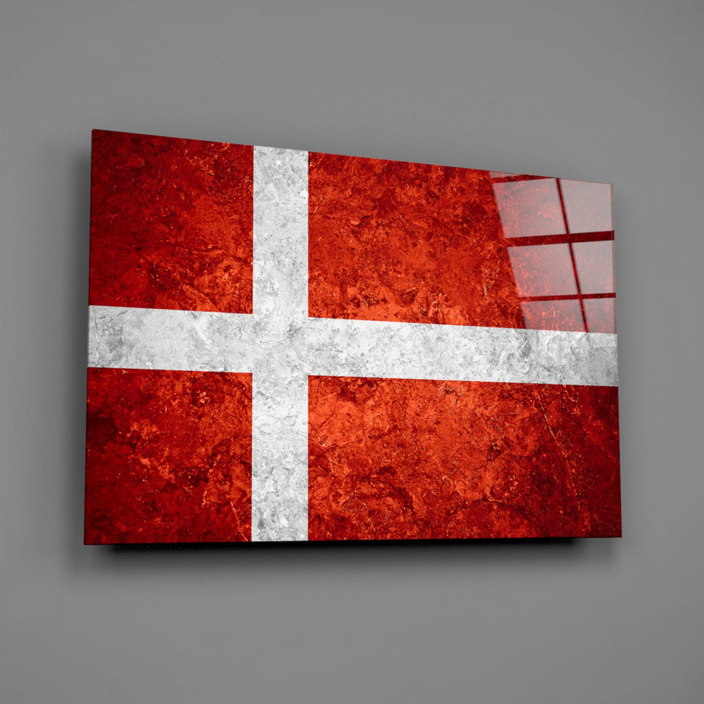 Patriotic panel anchoring a man cave wall