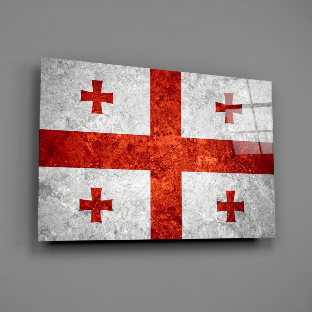 Patriotic panel anchoring a man cave wall