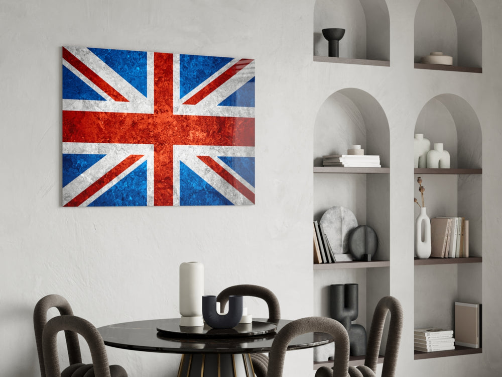 Patriotic glass print bringing British edge to a hallway