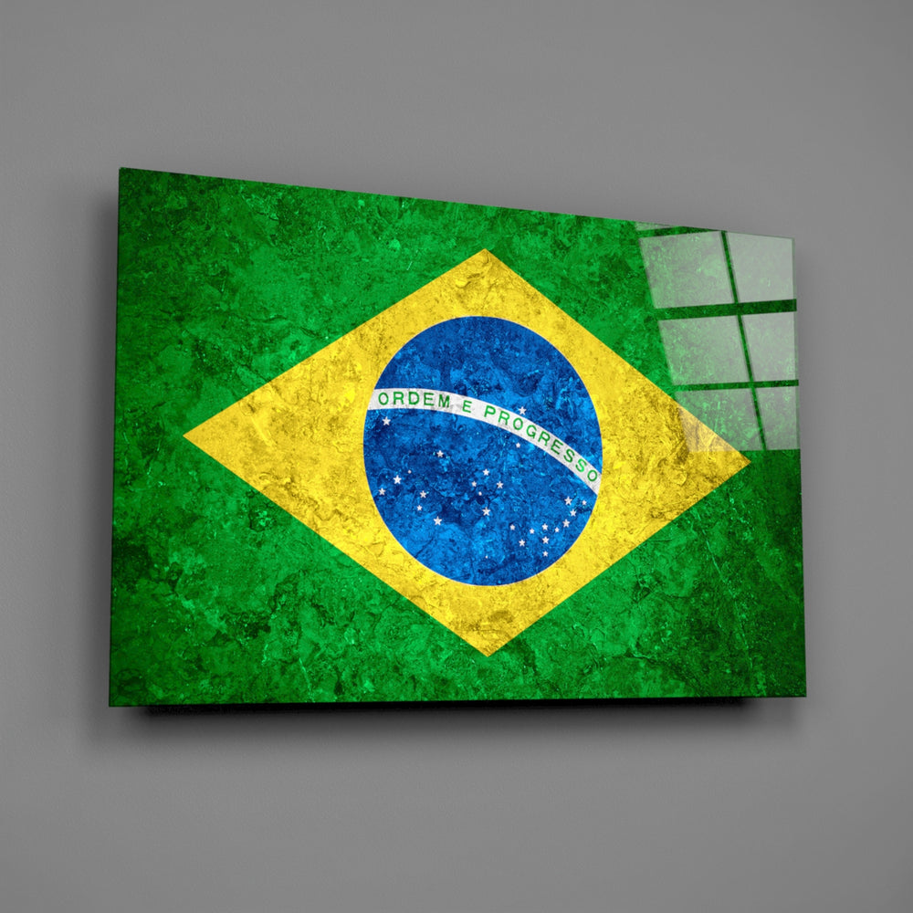 Patriotic panel anchoring a man cave wall