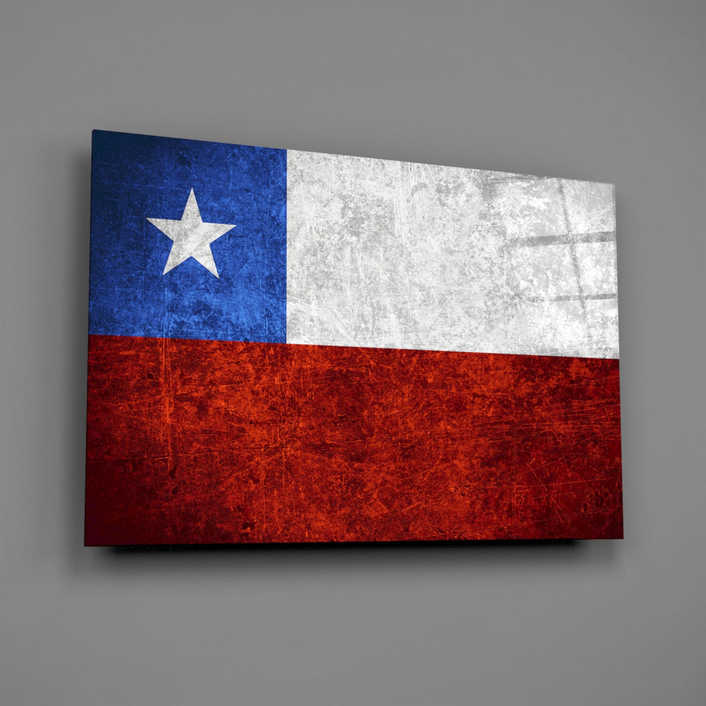 Patriotic panel anchoring a man cave wall