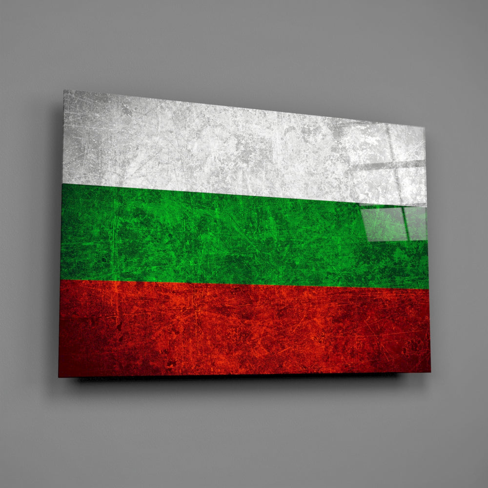 Patriotic panel anchoring a man cave wall