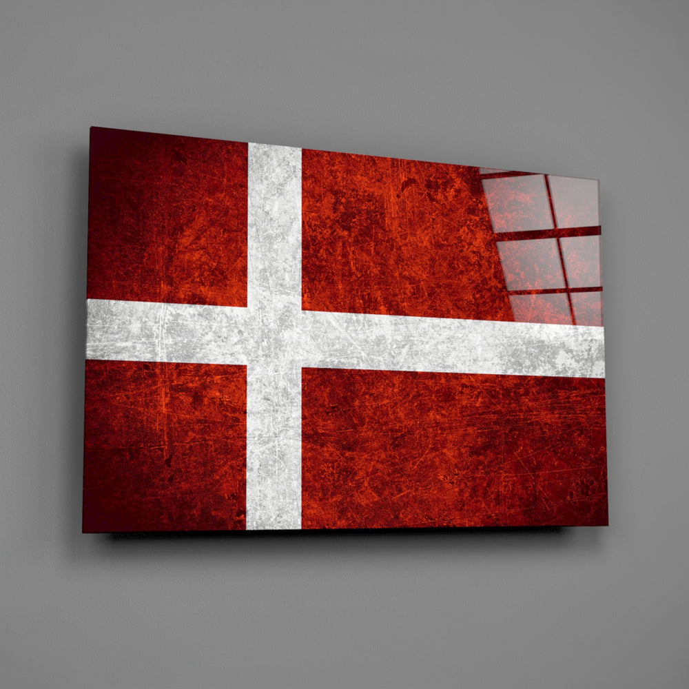 Patriotic panel anchoring a man cave wall
