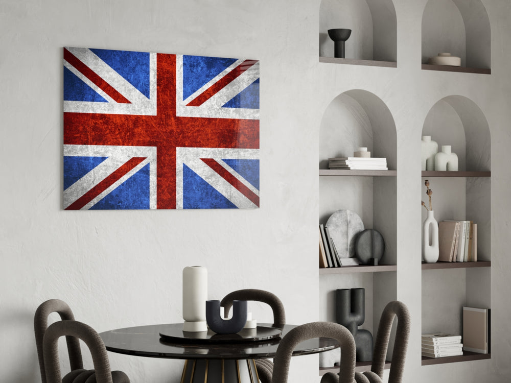 Patriotic glass print bringing British edge to a hallway