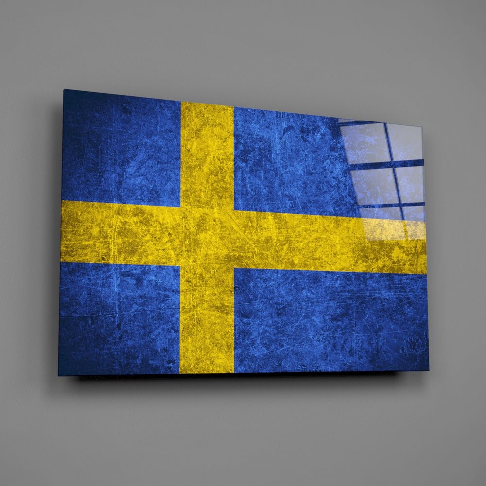 Patriotic panel anchoring a man cave wall