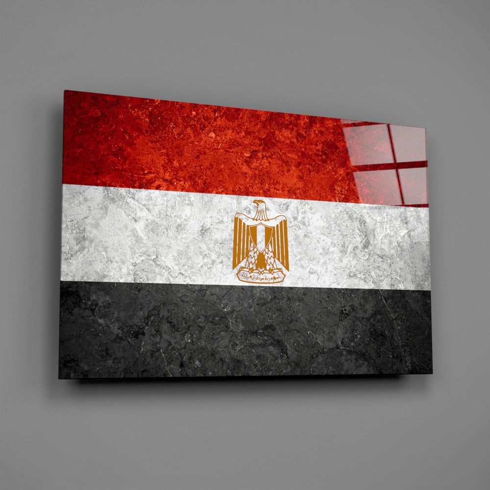 Patriotic panel anchoring a man cave wall