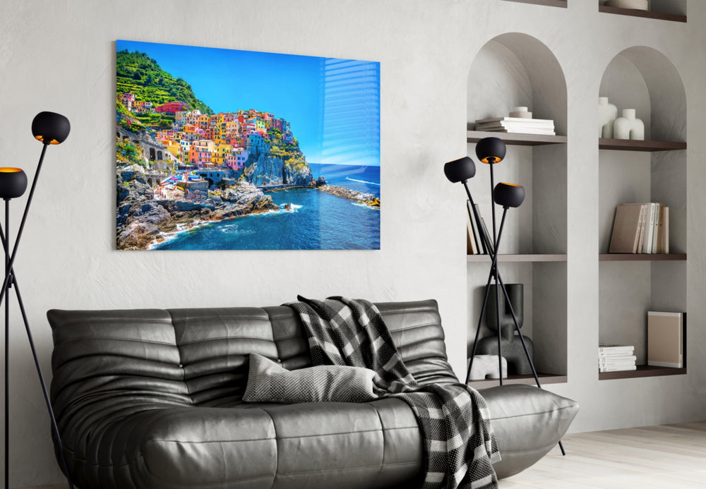 Manarola artwork styled in a kitchen interior