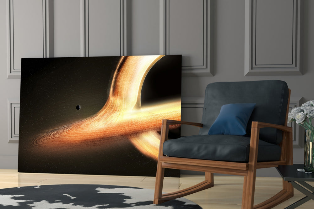 Cosmic yatay panel against an onyx-painted accent wall