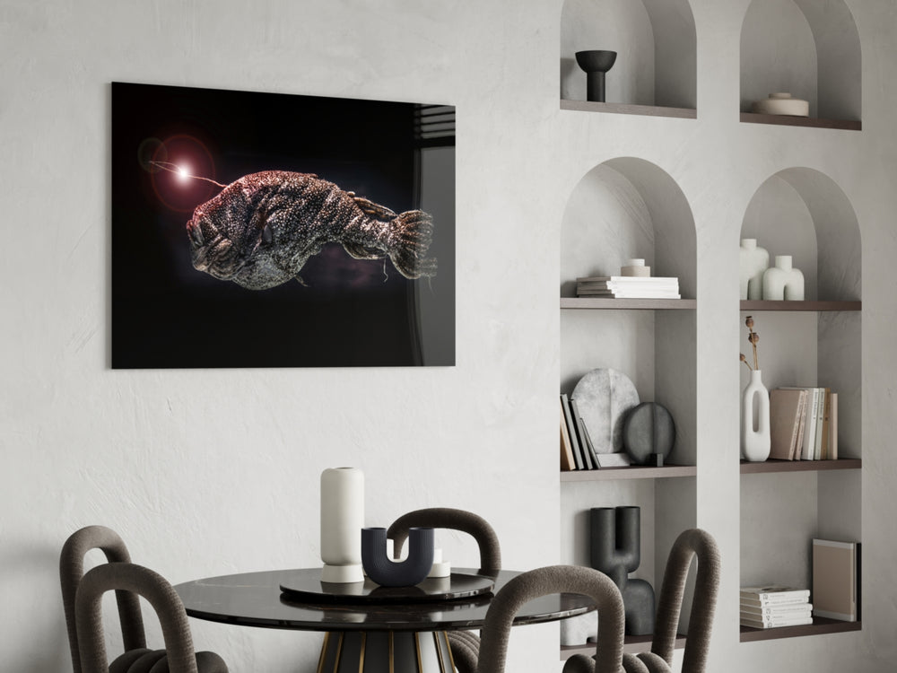 Cinematic marine print bringing abyssal edge to a man cave